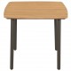 Sodo stalas, 80x80x72cm, akacijos medienos masyvas ir plienas