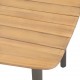 Sodo stalas, 80x80x72cm, akacijos medienos masyvas ir plienas