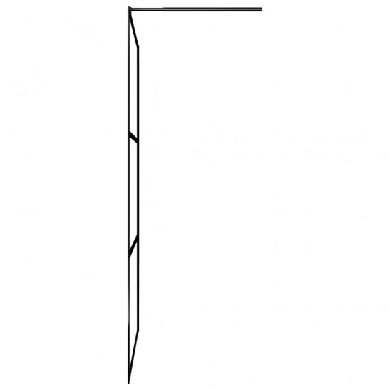 Dušo sienelė su skaidriu ESG stiklu, juoda, 80x195cm