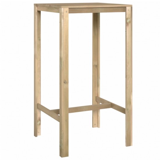 Baro stalas, 60x60x110cm, impregnuota pušies mediena
