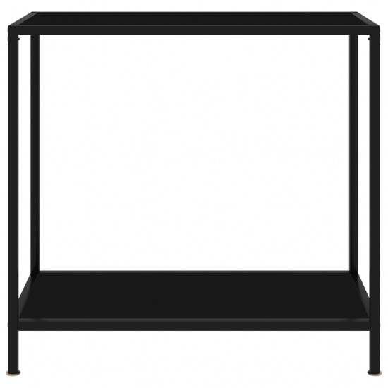 Konsolinis staliukas, juodas, 80x35x75cm, grūdintas stiklas
