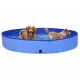 Sulankstomas baseinas šunims, mėlynos spalvos, 200x30cm, PVC