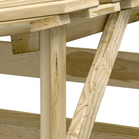 Pergolė su stogeliu, 100x90x200cm, impregnuota pušies mediena