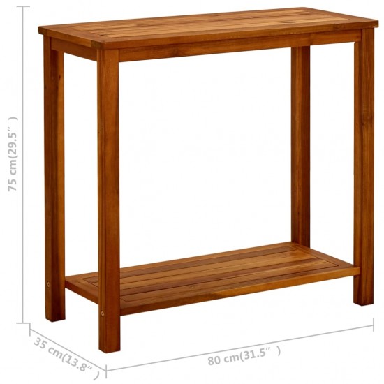 Konsolinis sodo staliukas, 80x35x75cm, akacijos masyvas