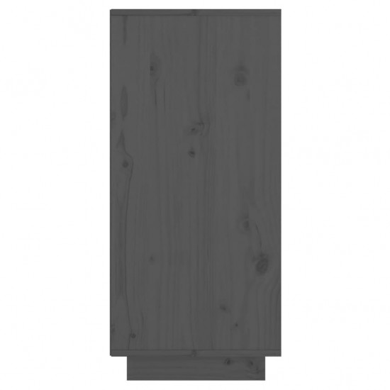 Šoninė spintelė, pilka, 60x34x75cm, pušies medienos masyvas