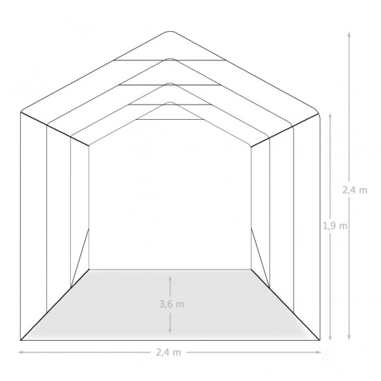 Profesionali proginė palapinė, žalios spalvos, 2,5x2,5m, 90g/m²