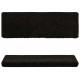 Laiptų kilimėliai, 10vnt., juodos spalvos, 65x21x4cm