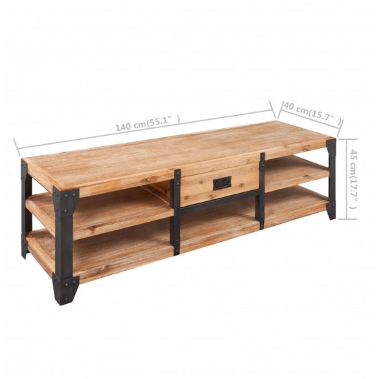 TV staliukas, tvirta akacijos mediena, 140x40x45 cm