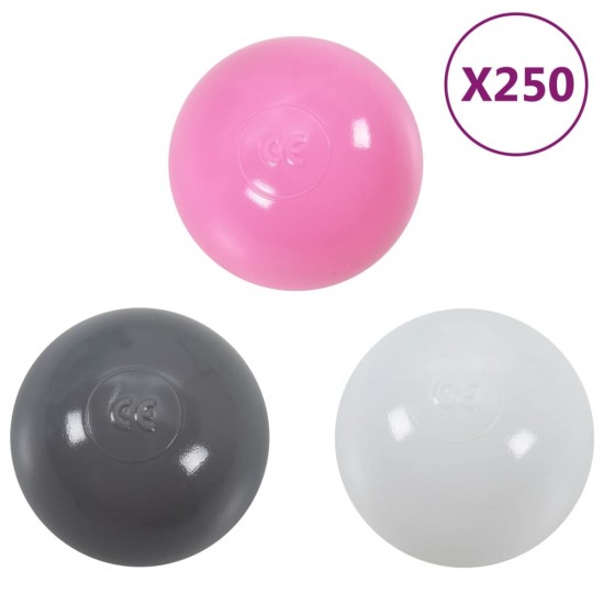 Žaidimų palapinė su 250 kamuoliukų, rožinė, 301x120x128cm
