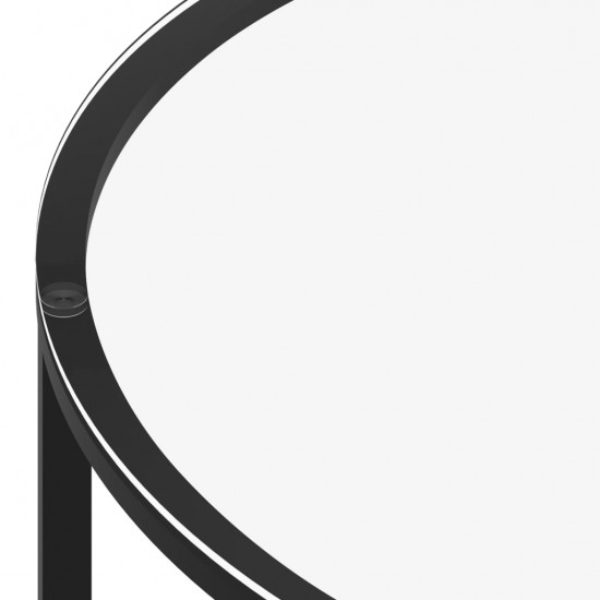 Arbatos staliukas, juodas ir skaidrus, 70cm, grūdintas stiklas
