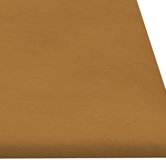 Sienų plokštės, 12vnt., rudos, 90x30cm, aksomas, 3,24m²
