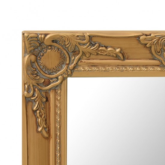 Sieninis veidrodis, aukso spalvos, 50x50cm, barokinis stilius