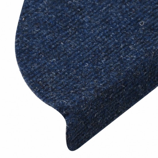 Lipnūs laiptų kilimėliai, 15vnt., mėlynos spalvos, 56x17x3 cm