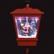 Sieninis žibintas su LED/Kalėdų Seneliu, raudonas, 40x27x45cm