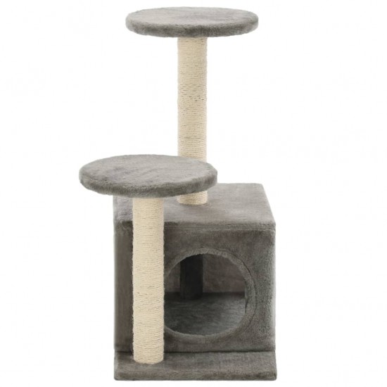Draskyklė katėms su stovais iš sizalio, 60cm, pilka