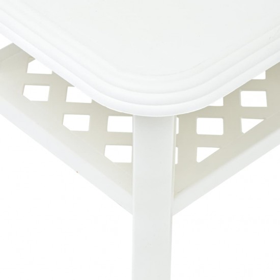 Kavos staliukas, baltos spalvos, 90x60x46cm, plastikas