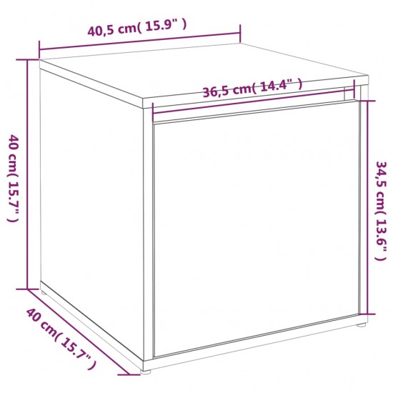 Dėžė-stalčius, baltos spalvos, 40,5x40x40cm, apdirbta mediena