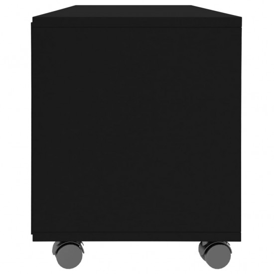 Televizoriaus spintelė su ratukais, juodos sp., 90x35x35cm, MDP