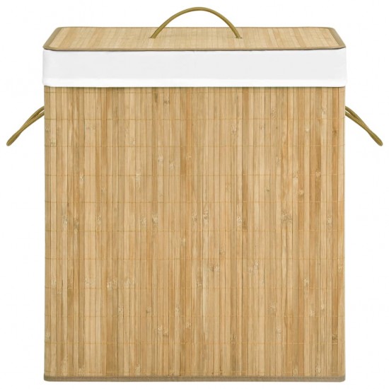 Skalbinių krepšys su 2 skyriais, bambukas, 100l