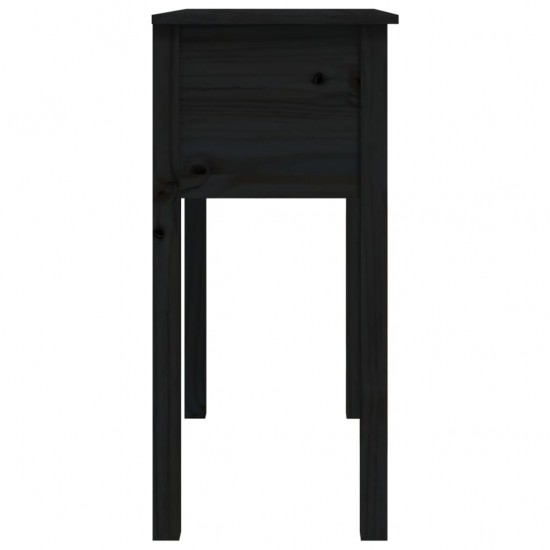 Konsolinis staliukas, juodas, 70x35x75cm, pušies masyvas