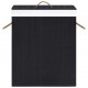 Skalbinių krepšys su vienu skyriumi, juodas, bambukas, 83l