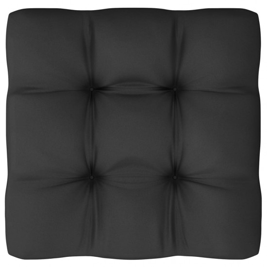 Sodo komplektas su pagalvėmis, 12 dalių, juodas, pušies masyvas