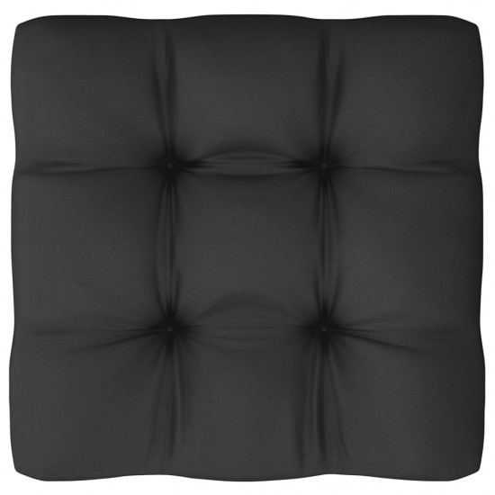 Sodo komplektas su pagalvėmis, 10 dalių, juodas, pušies masyvas
