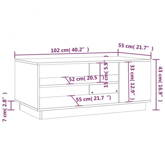 Kavos staliukas, betono pilkos spalvos, 102x55x43cm, MDP