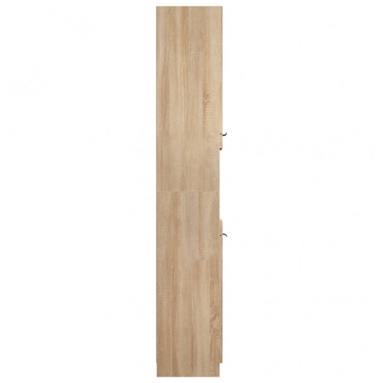 Vonios kambario spintelė, ąžuolo, 32x34x188,5cm, mediena