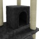 Draskyklė katėms su stovais iš sizalio, tamsiai pilka, 155cm