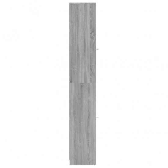 Vonios spintelė, pilka ąžuolo, 30x30x183,5cm, apdirbta mediena