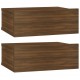 Naktiniai staliukai, 2vnt., rudi, 40x30x15cm, mediena