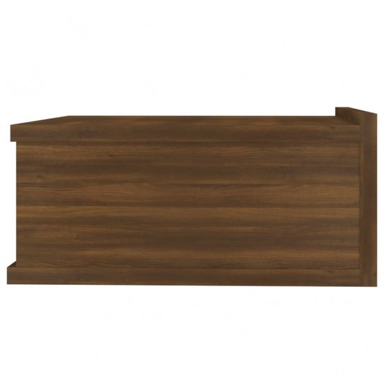 Naktiniai staliukai, 2vnt., rudi, 40x30x15cm, mediena