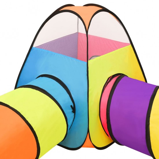 Žaidimų palapinė su 250 kamuoliukų, spalvota, 190x264x90cm