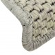 Lipnūs laiptų kilimėliai, 15vnt., pilkos spalvos, 65x21x4cm