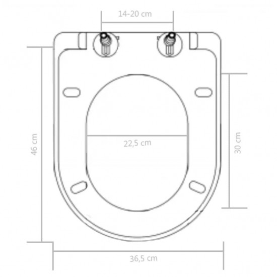 Klozeto sėdynė su Soft-close mechanizmu, juoda