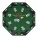 Pokerio stalviršis, sulankst., 8 žaid., 2d., aštuonkam., žalias
