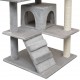 Draskyklė katėms su stovais iš sizalio, 125 cm, pilka