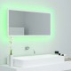 Vonios kambario LED veidrodis, baltas, 90x8,5x37cm, akrilas