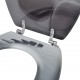 Klozeto sėdynė, juoda, MDF, akmenų dizainas