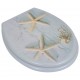 Klozeto sėdynės su dangčiu, 2vnt., MDF, jūros žvaigždžių dizainas