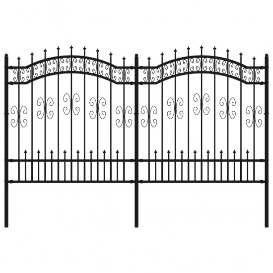 Sodo tvora su smailiomis viršūnėmis, juoda, 165cm, plienas