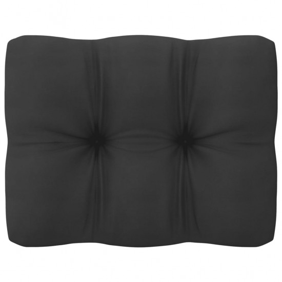 Sodo komplektas su pagalvėmis, 13 dalių, juodas, pušies masyvas