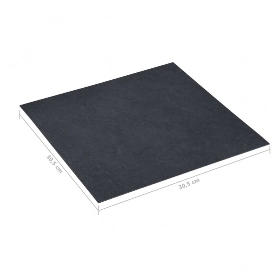 Grindų plokštės, 20vnt., juodos, 1,86m², PVC, prilimpančios