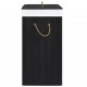 Skalbinių krepšys su vienu skyriumi, juodos spalvos, bambukas