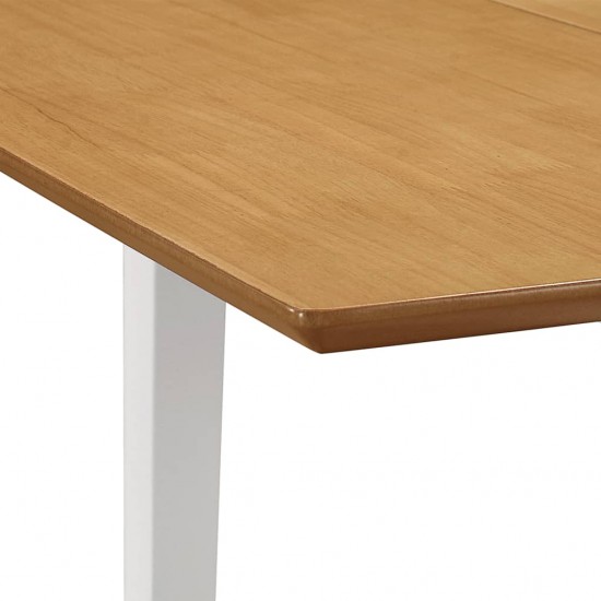 Išskleidž. valg. stalas, baltas, (80x120)x80x74 cm, MDF