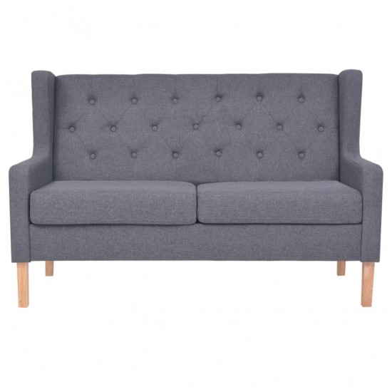 Dvivietė sofa, audinys, pilka