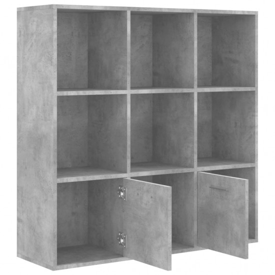 Spintelė knygoms, betono pilkos spalvos, 98x30x98cm, MDP