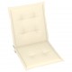 Sodo kėdės pagalvėlės, 6vnt., kreminės, 100x50x3cm, audinys