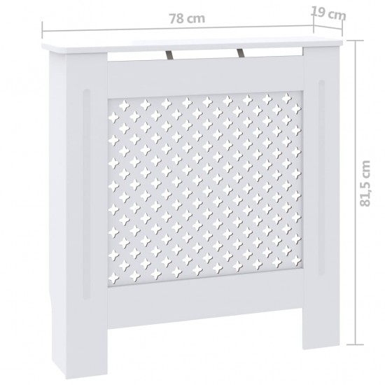 Radiatoriaus uždangalas, baltos spalvos, 78cm, MDF